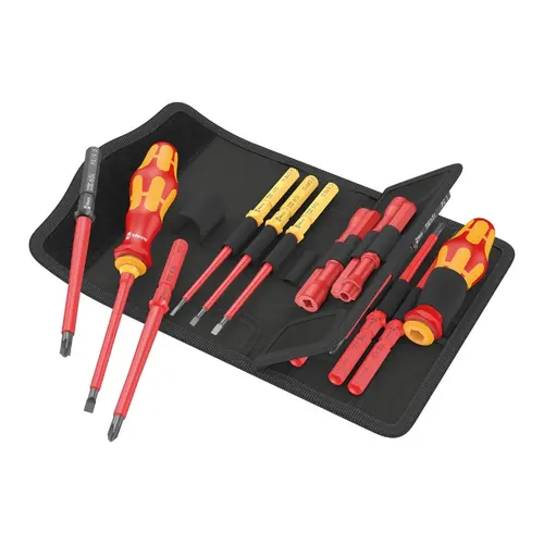Set surubelnite izolate Wera, Kraftform Kompakt VDE Universal 2, 18 piese, husa textila