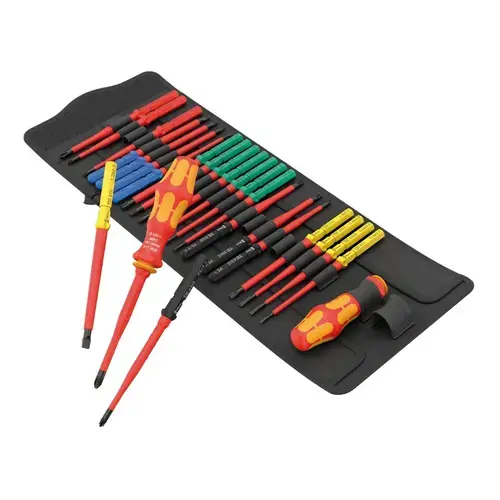 Set surubelnite izolate electric, Wera Kraftform Kompakt VDE Pack 1, cu 26 de piese si husa textila