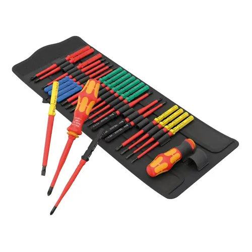 Set surubelnite izolate electric, Wera Kraftform Kompakt VDE Pack 1, cu 26 de piese si husa textila