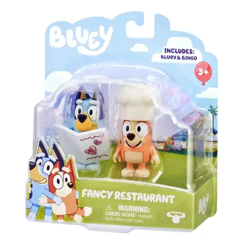 Set 2 figurine Bluey - Bluey & Bingo, Fancy Restaurant