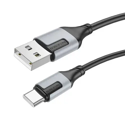 Cablu alimentare si date Borofone BX101, Fast Charging, USB la USB Type-C 3A, 1m, Negru