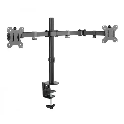 Suport de birou pentru doua monitoare Techly ICA-LCD 582-D, 13-32 inch, brate reglabile, Negru
