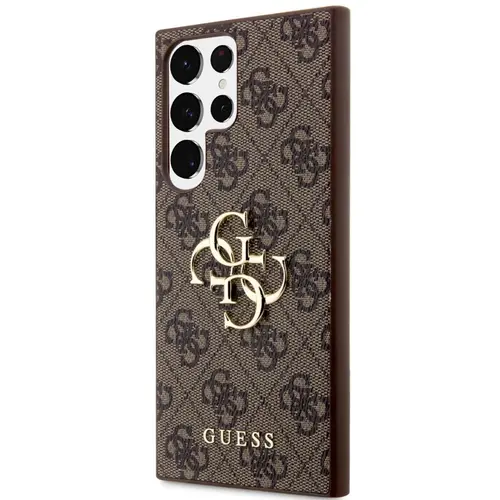 Guess Husa PU 4G Metal Logo Samsung Galaxy S24 Ultra Maro