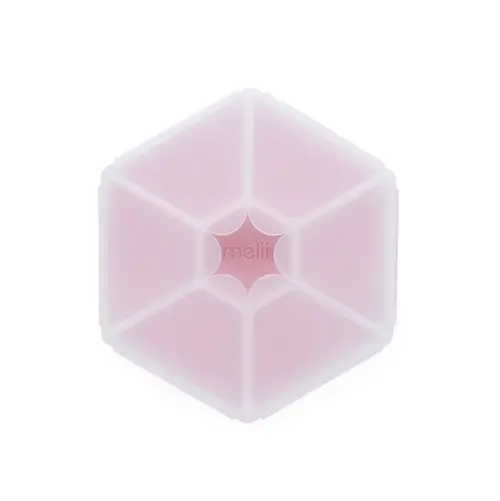 Cutie snack hexagon Melii, 6 compartmente, Roz