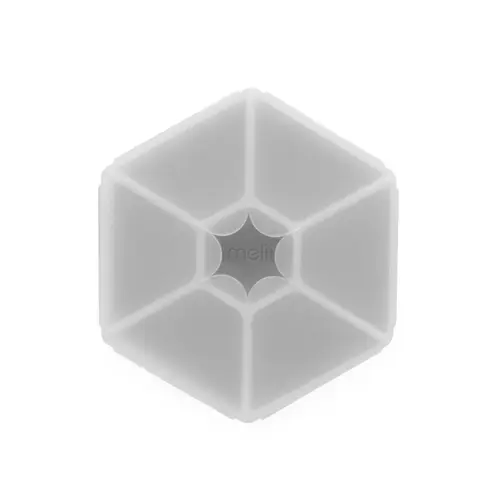 Cutie snack hexagon Melii, 6 compartmente, Gri