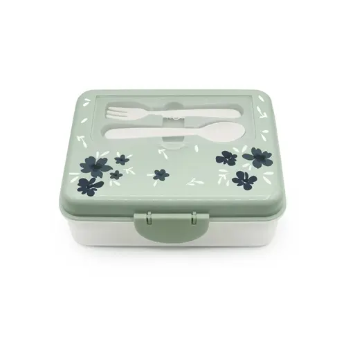 Cutie pranz Bento Melii, 2 niveluri, compartimente multiple, 20x16.5x8.5cm
