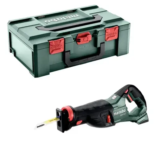 Fierastrau electric cu acumulator Metabo SSEP 18 LT 18V BODY, 255mm adancime taiere, 2.9kg, cutie transport metaBOX 165L, Fara acumulator si incarcator