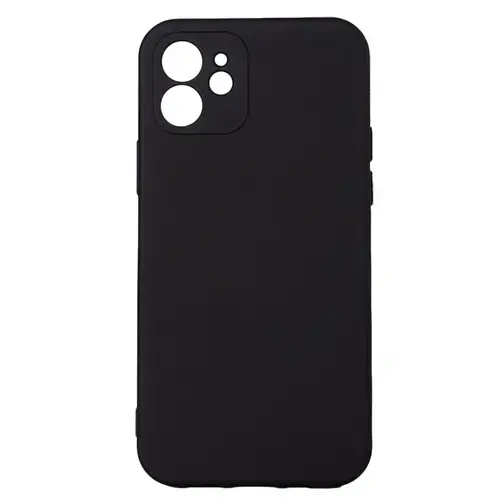 Husa smartphone Spacer pentru Iphone 12, grosime 2mm, material flexibil silicon, interior cu microfibra, negru