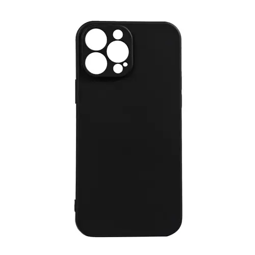 Husa de protectie Spacer pentru Iphone 13 Pro Max, material flexibil silicon si interior cu microfibra, Negru