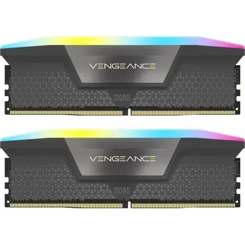 Memorii Corsair Vengeance RGB Black Intel XMP 3.0, 96GB, DDR5-6000MHz, CL30, Dual Channel