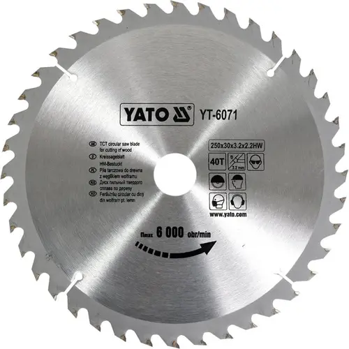 Disc fierastrau circular pt lemn 250X40X30MM Yato YT-6071