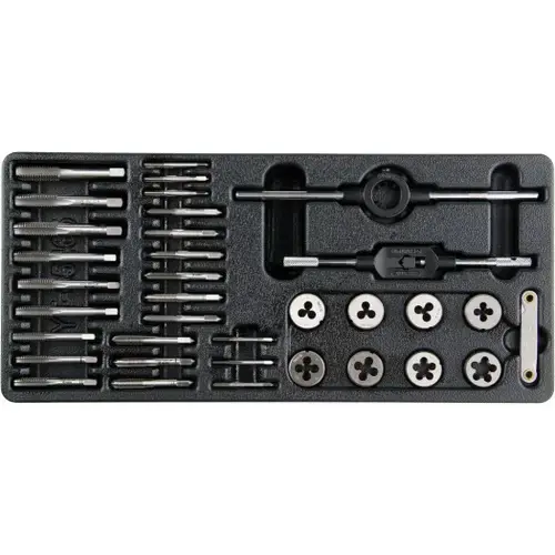 Set 35 filiere si tarozi pentru dulap scule Yato