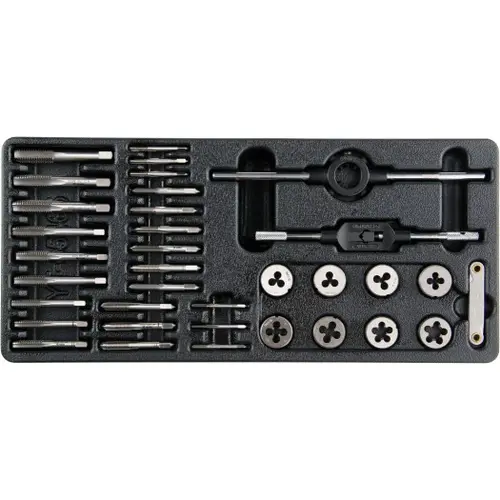 Set 35 filiere si tarozi pentru dulap scule Yato