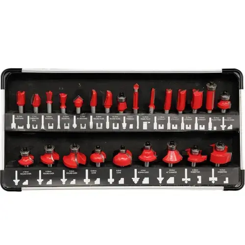 Set freze pentru lemn Yato YT-6801, 24buc, in valiza aluminiu