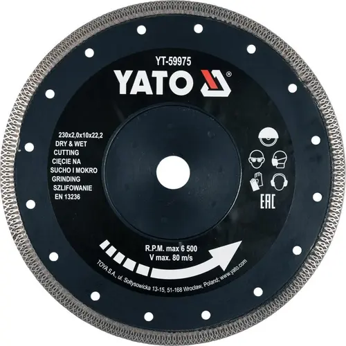 Disc Diamantat, 230X22.2X2 mm Yato YT-59975
