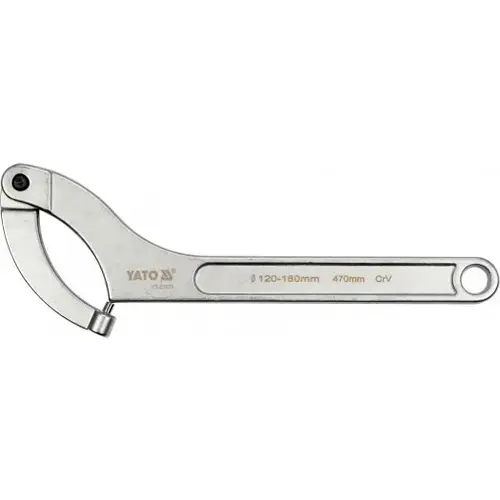 Cheie universala carlig cu stift Yato YT-01679, deschidere 120-180 mm, lungime 470 mm