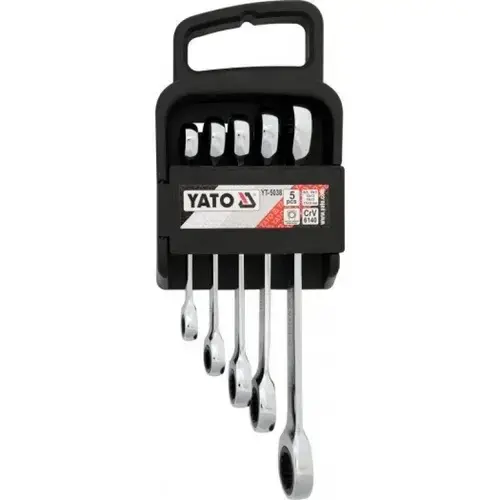 Set chei inelare cu clichet  Yato YT-5038, 5 piese