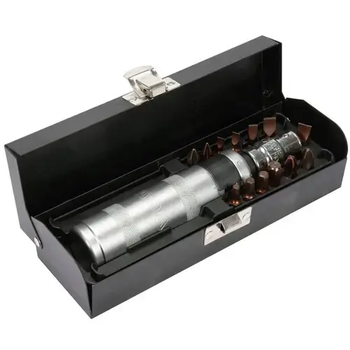 Surubelnita de impact Yato YT-28015, cutie metal, 15 piese, magnetic