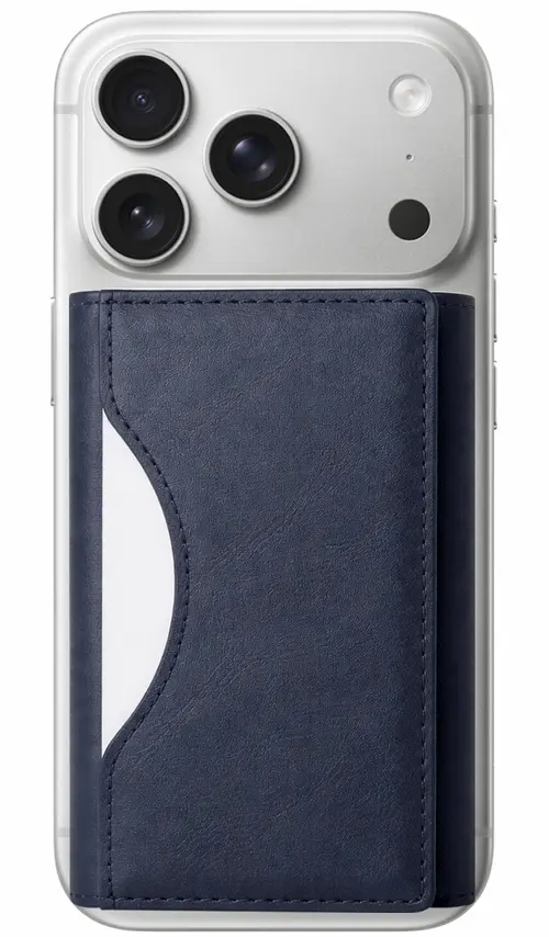Portofel MagSafe, OEM, Triple Wallet, Bleumarin