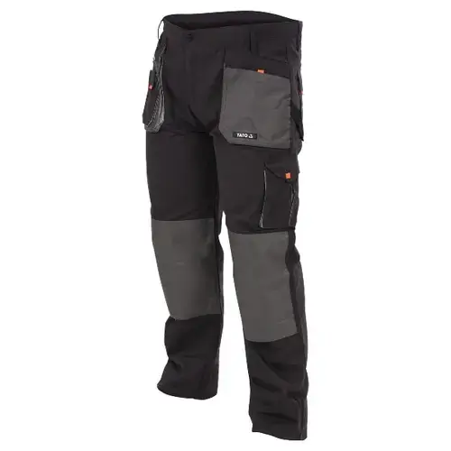 Pantaloni de lucru YATO, marime M, culoare negru, 9 buzunare
