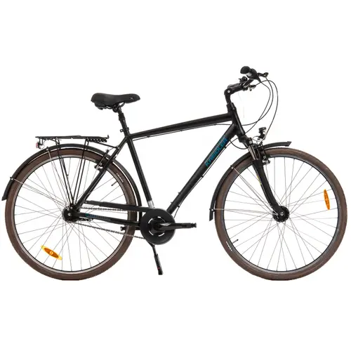 Bicicleta oras KREIDLER Raise RT6 Man, roti 28inch, cadru aluminiu 21.5inch, manete revoshift, frane V-Brake, 7 viteze, Negru