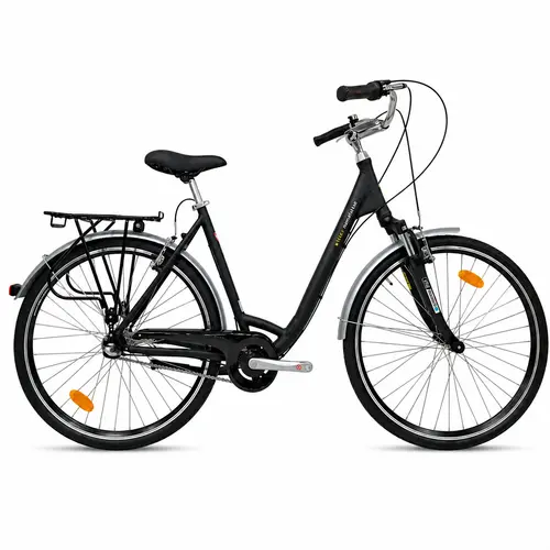 Bicicleta Oras Kieler 1252, roti 28 Inch, cadru aluminiu L 550 mm, Frane V-Brake, Negru