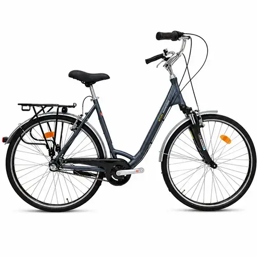 Bicicleta Oras Kieler 1252, roti 28 Inch, cadru L 550 mm, 3 viteze, Frane V-Brake, Gri