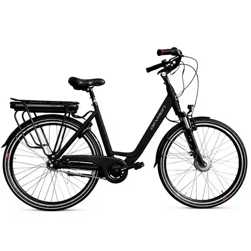 Bicicleta Electrica Devron 28120 CN7, roti 28 Inch, cadru L, 7 viteze, motor 250 W, Negru