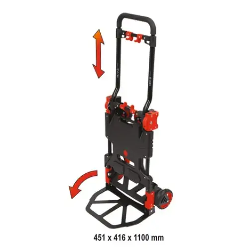 Carucior pliabil 2 in 1 Yato, capacitate 137 kg, dimensiuni 77,7x45,1x92cm