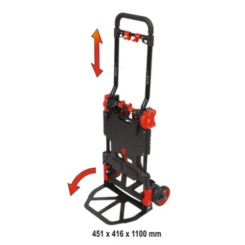 Carucior pliabil 2 in 1 Yato, capacitate 137 kg, dimensiuni 77,7x45,1x92cm