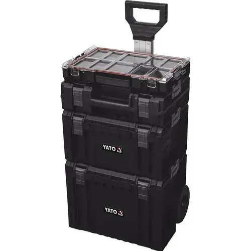 Set 4 cutii pentru scule YATO YT-09174, Poliamida, 77x45x38 cm, Negru