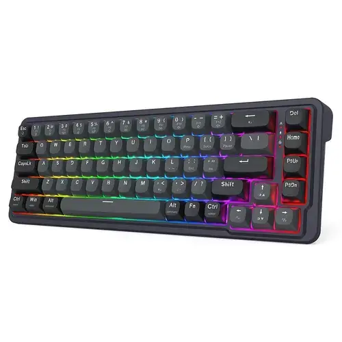 Tastatura gaming mecanica Redragon Nova Magnetic, iluminare RGB, USB, Layout US, Negru
