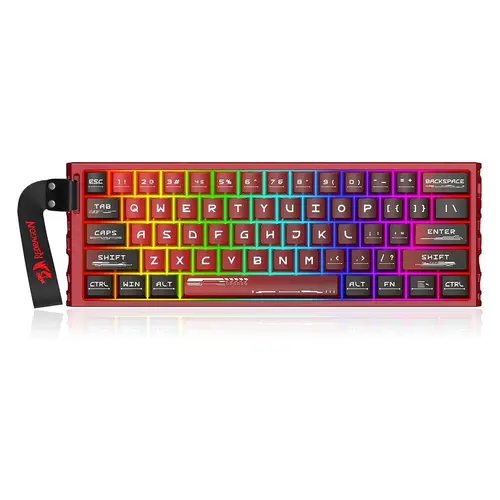 Tastatura gaming mecanica Redragon Venom, USB, iluminare RGB, Layout US, Rosu
