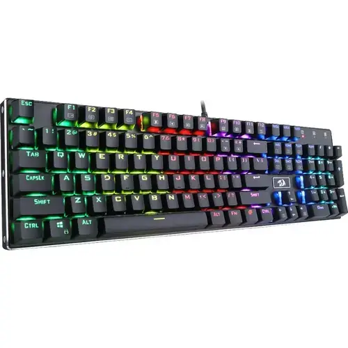 Tastatura gaming mecanica Redragon Devarajas, USB-C, iluminare RGB, switch-uri rosii, Negru