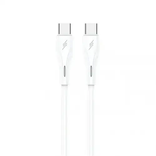 Cablu Date si Incarcare USB-C - USB-C Sendem M36C, 66W, 1m, Alb