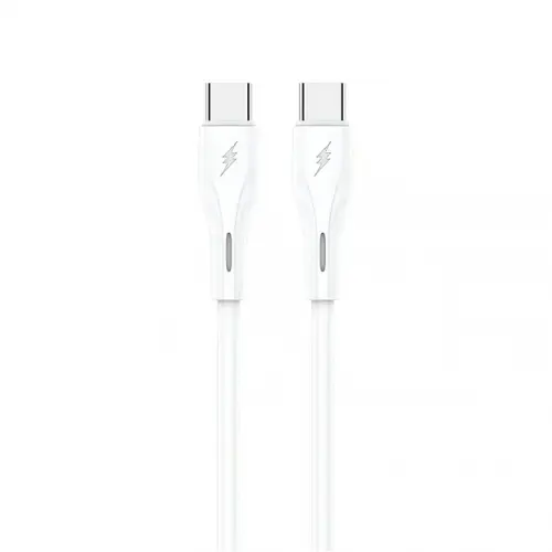 Cablu Date si Incarcare USB-C - USB-C Sendem M36C, 66W, 1m, Alb