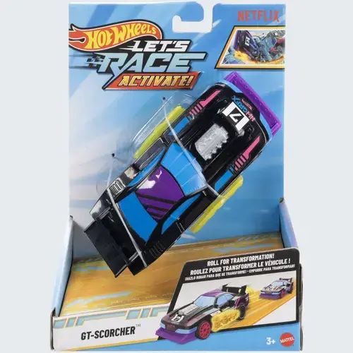 Masinuta Hot Wheels - Let's Race Activate, GT Scorcher, scara 1:32