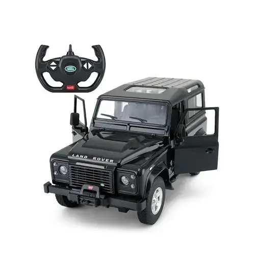 Masinuta Rastar RC - Land Rover Defender, 1:14, Negru