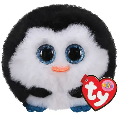 Jucarie de pluș Ty Toys Beanie Balls - Pinguin Waddles, 8 cm