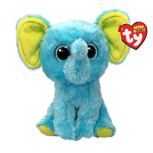 Jucarie de plus TY Boos Trunkles Elefantul, 15cm, Albastru