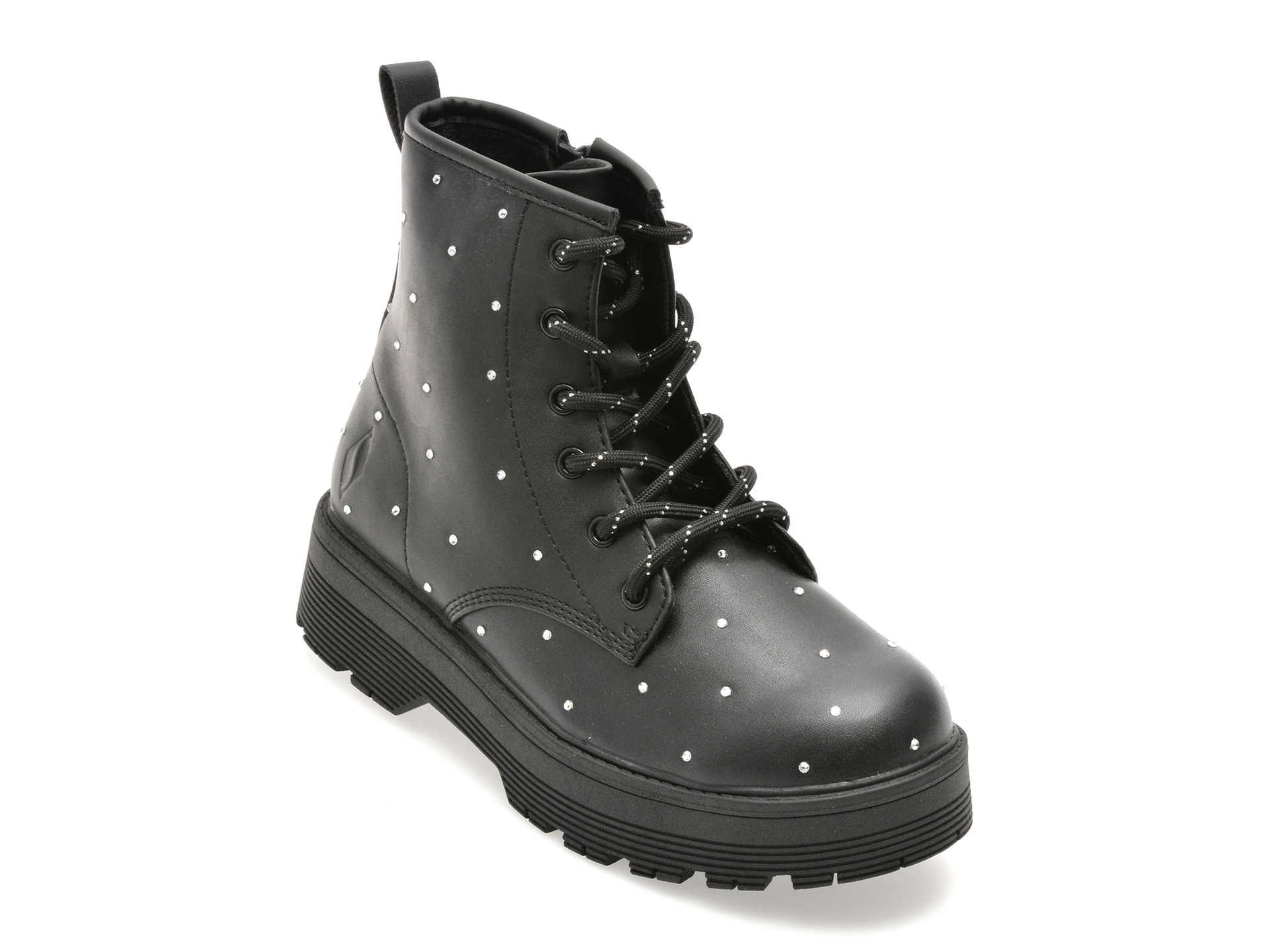 Ghete SKECHERS negre, GRAVLEN HI, din piele ecologica