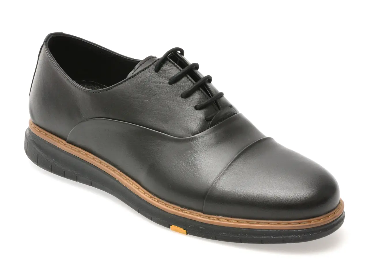 Pantofi eleganti OTTER negri, 1097, din piele naturala
