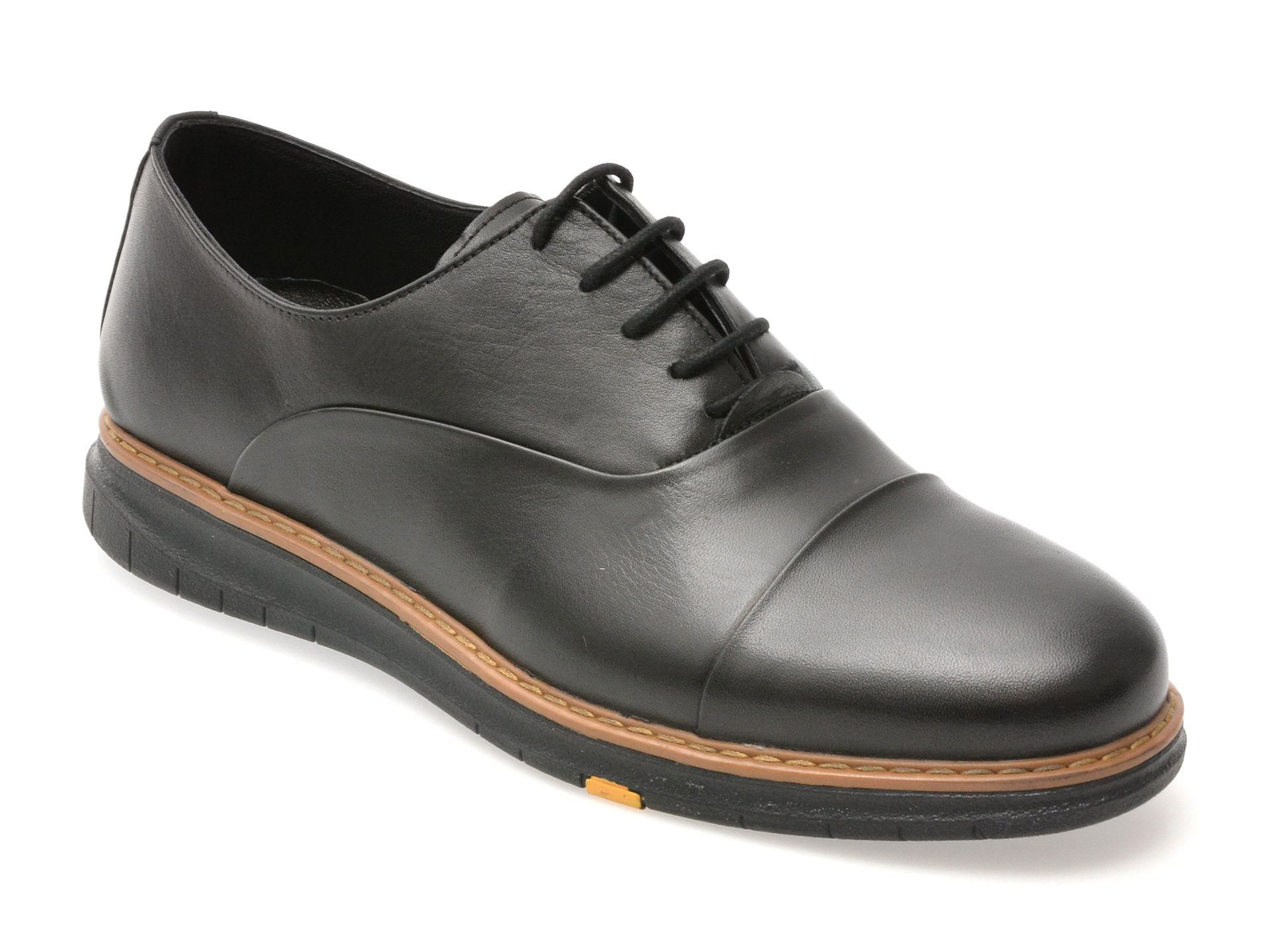 Pantofi eleganti OTTER negri, 1097, din piele naturala