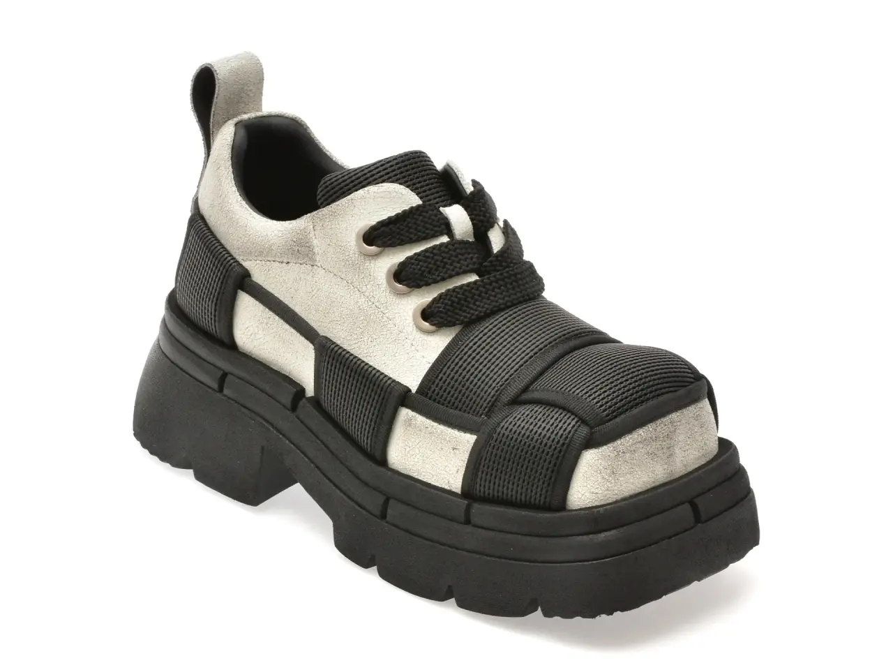Pantofi sport GRYXX albi, 6882, din piele naturala