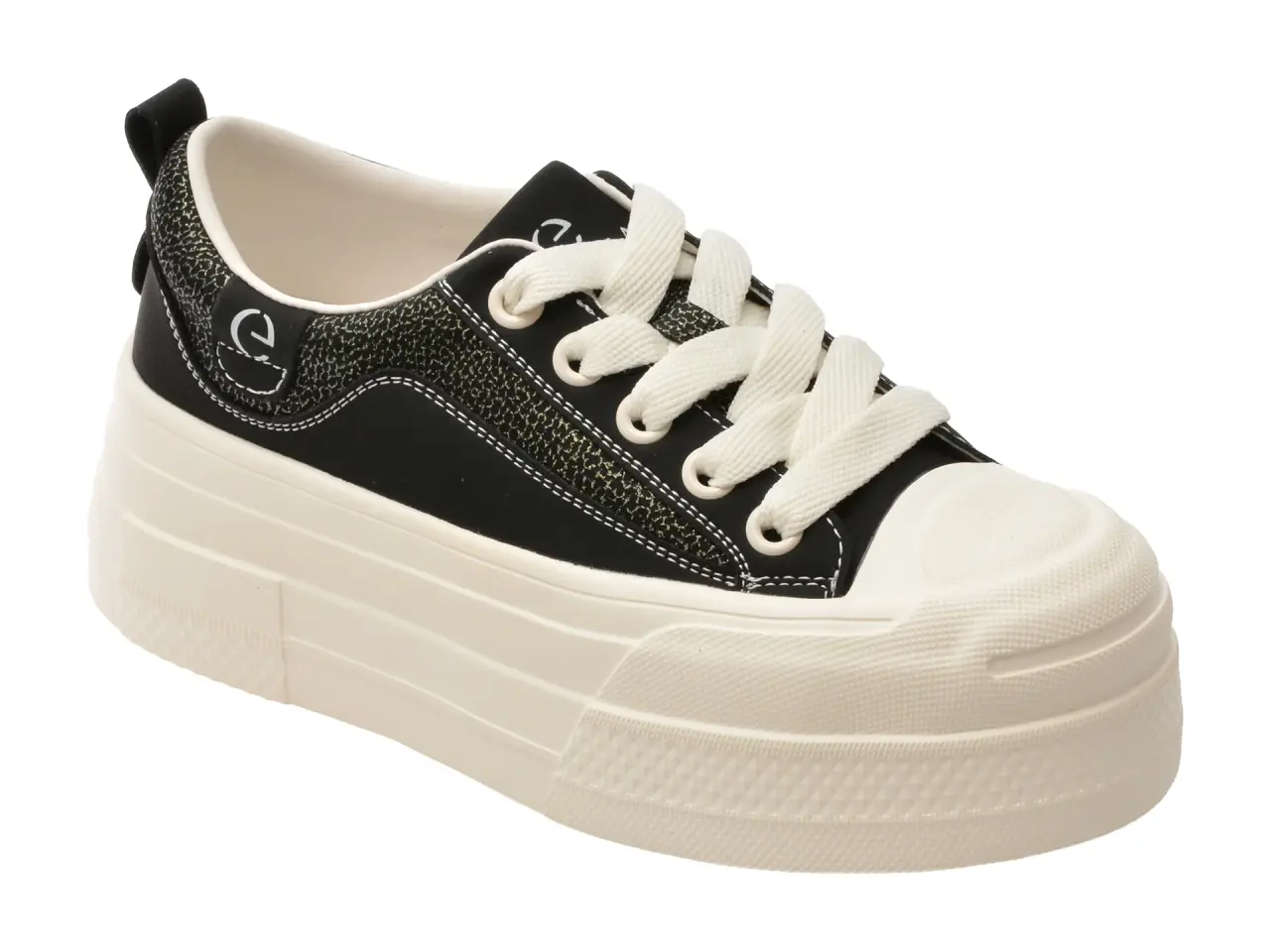 Pantofi sport EPICA negri, C119211, din piele naturala