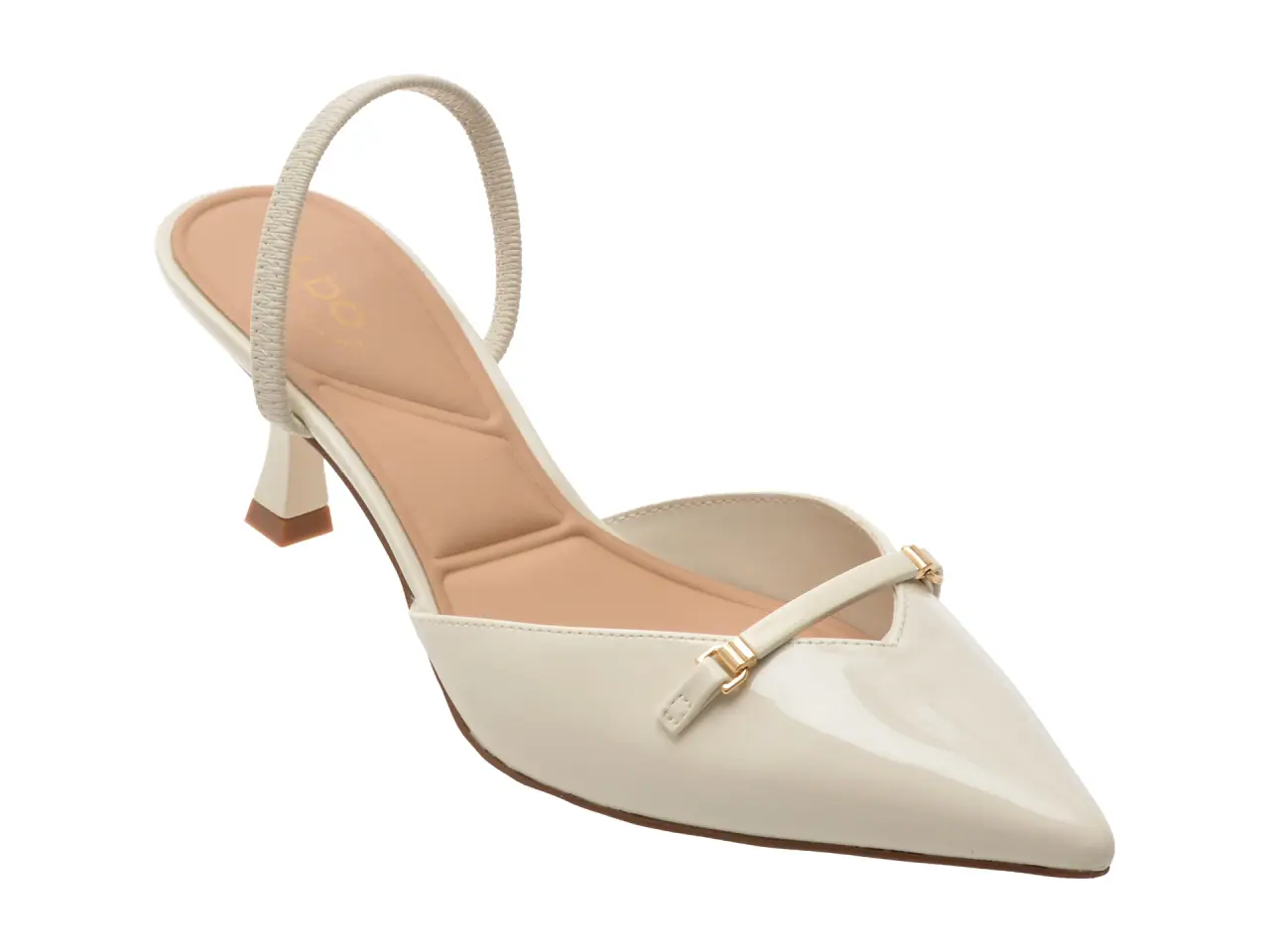 Pantofi eleganti ALDO albi, NAILAH 121, din piele ecologica
