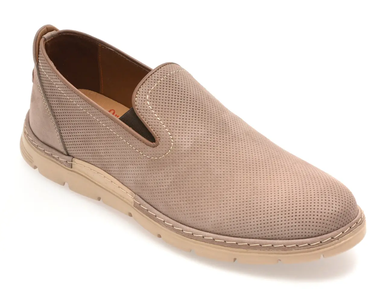 Pantofi OTTER gri, E1972, din nabuc