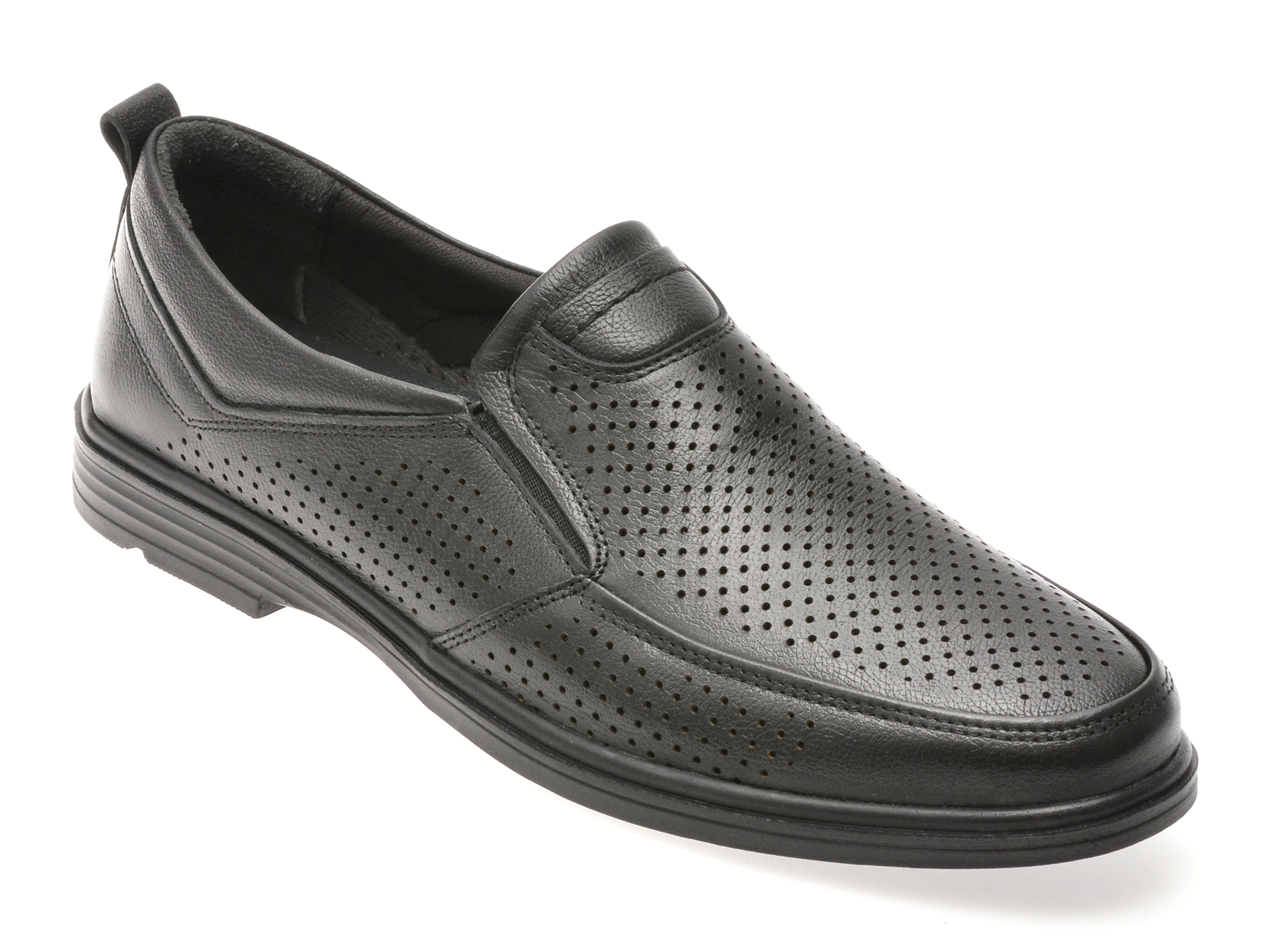 Mocasini SHOWMAN negri, SH8502L, din piele naturala