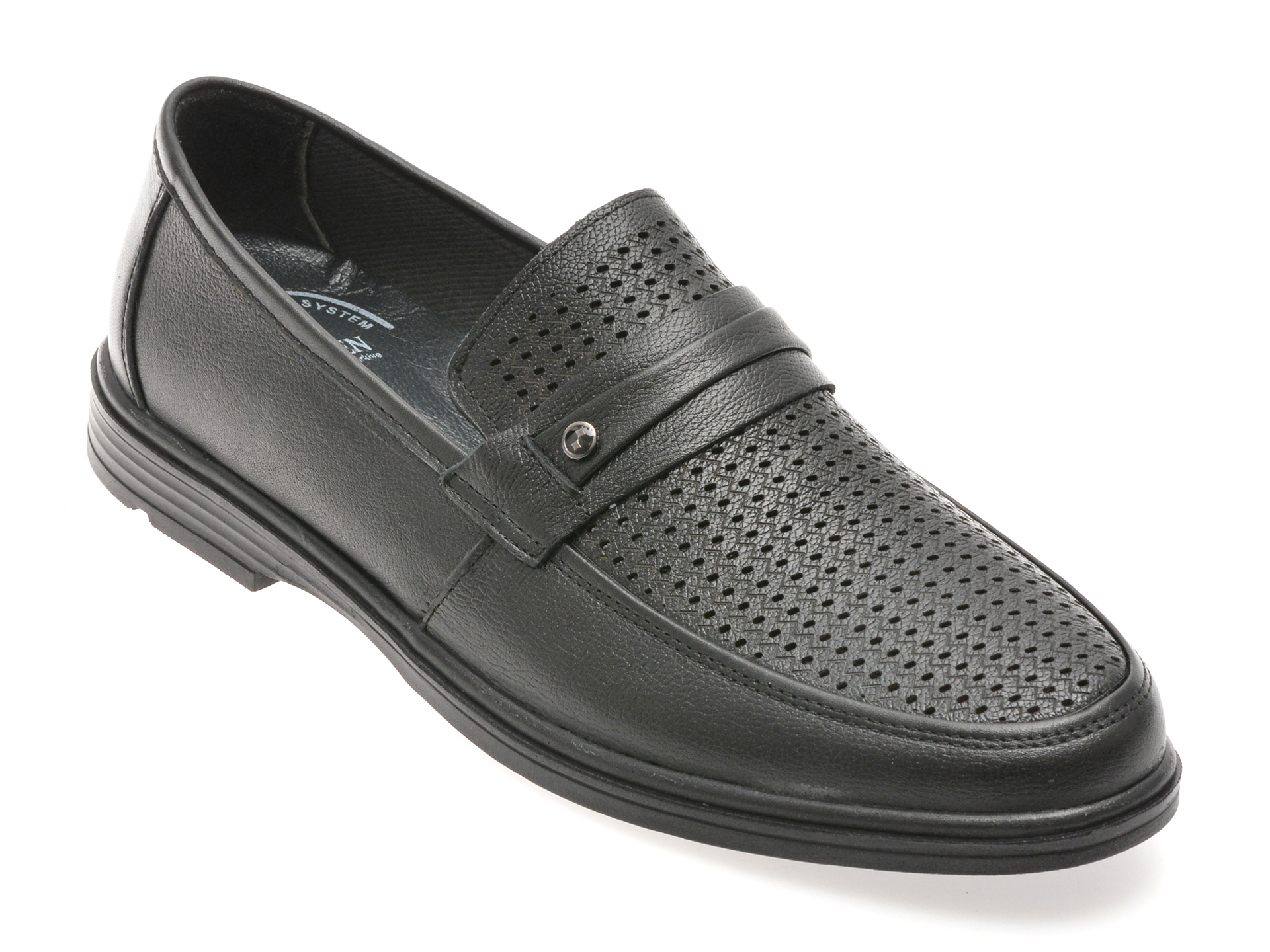 Mocasini SHOWMAN negri, SH5101, din piele naturala