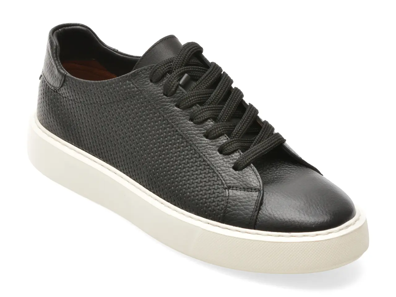 Pantofi sport BITE THE BULLET negri, WB008, din piele naturala